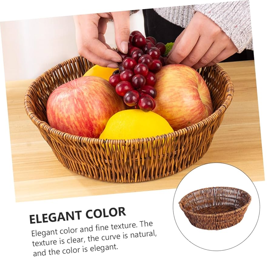 Plastic Round Woven Storage Basket