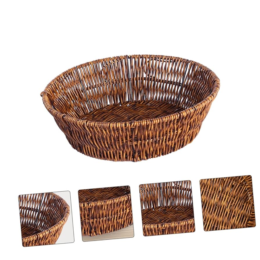 Plastic Round Woven Storage Basket