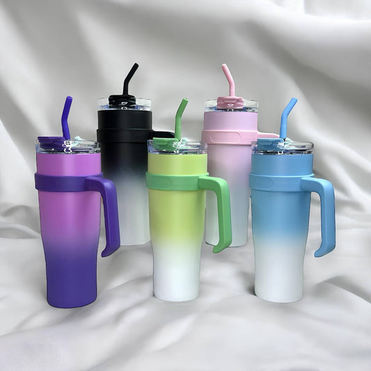 1200 ml Stainless Steel Tumbler With Straw -Hot & Cold