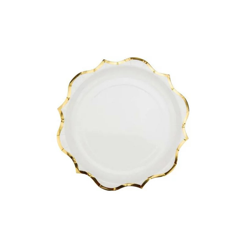 Transparent Gold Rim Oscar Plate