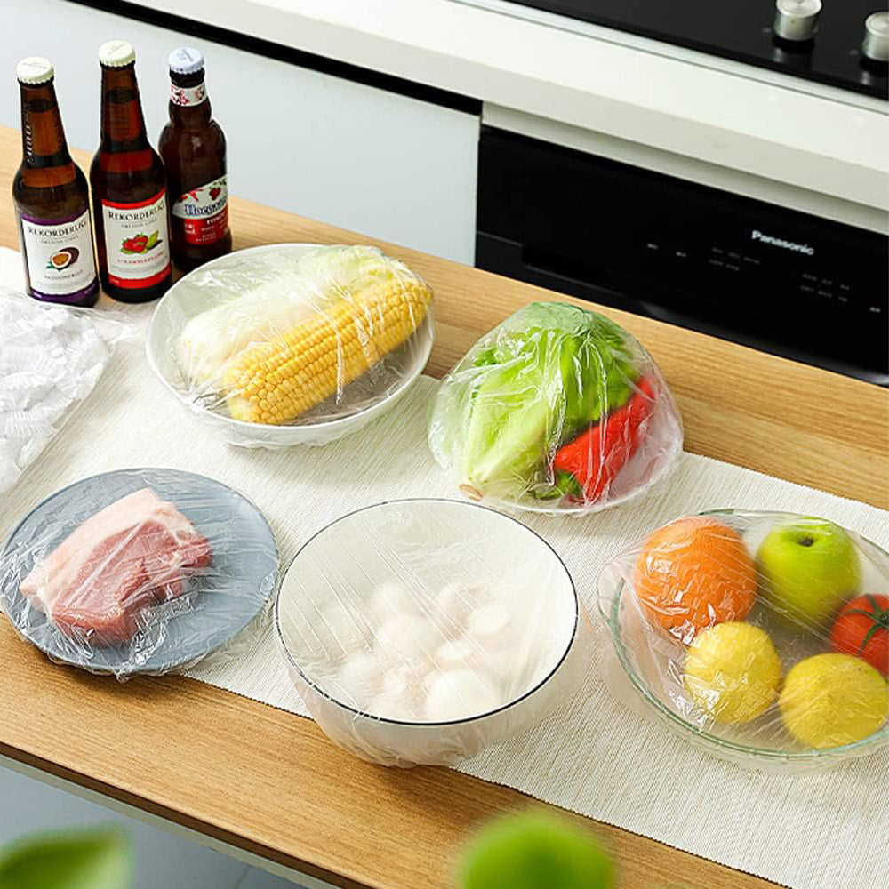 100pcs Disposable Food Bowl Cover Bag Storage Bag Dust Fresh Keeping Bags Kitchen Food Multifunctional Use