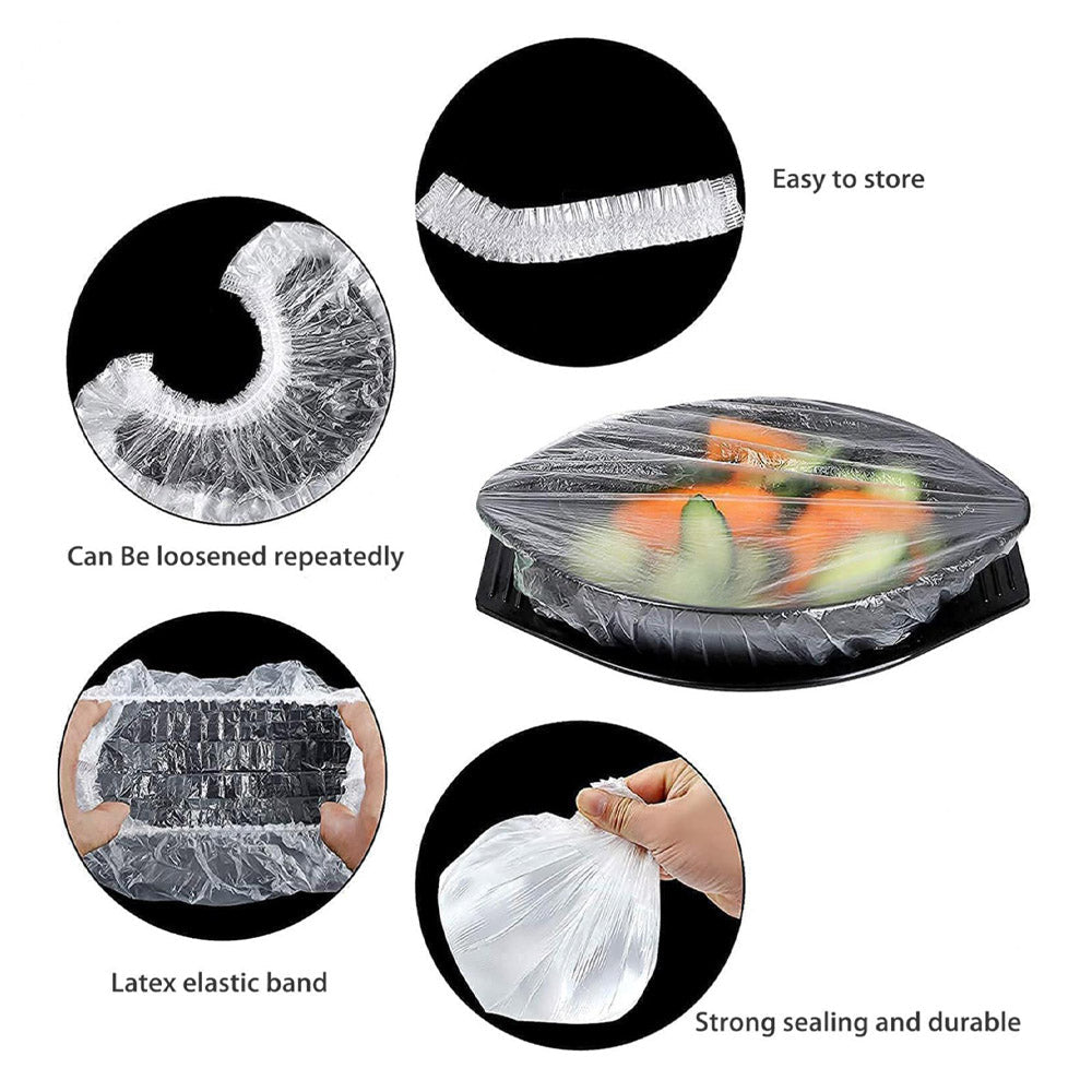 100pcs Disposable Food Bowl Cover Bag Storage Bag Dust Fresh Keeping Bags Kitchen Food Multifunctional Use