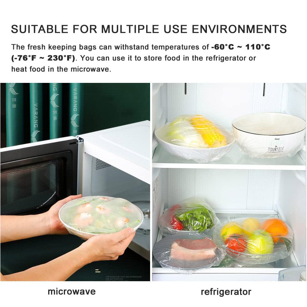 100pcs Disposable Food Bowl Cover Bag Storage Bag Dust Fresh Keeping Bags Kitchen Food Multifunctional Use