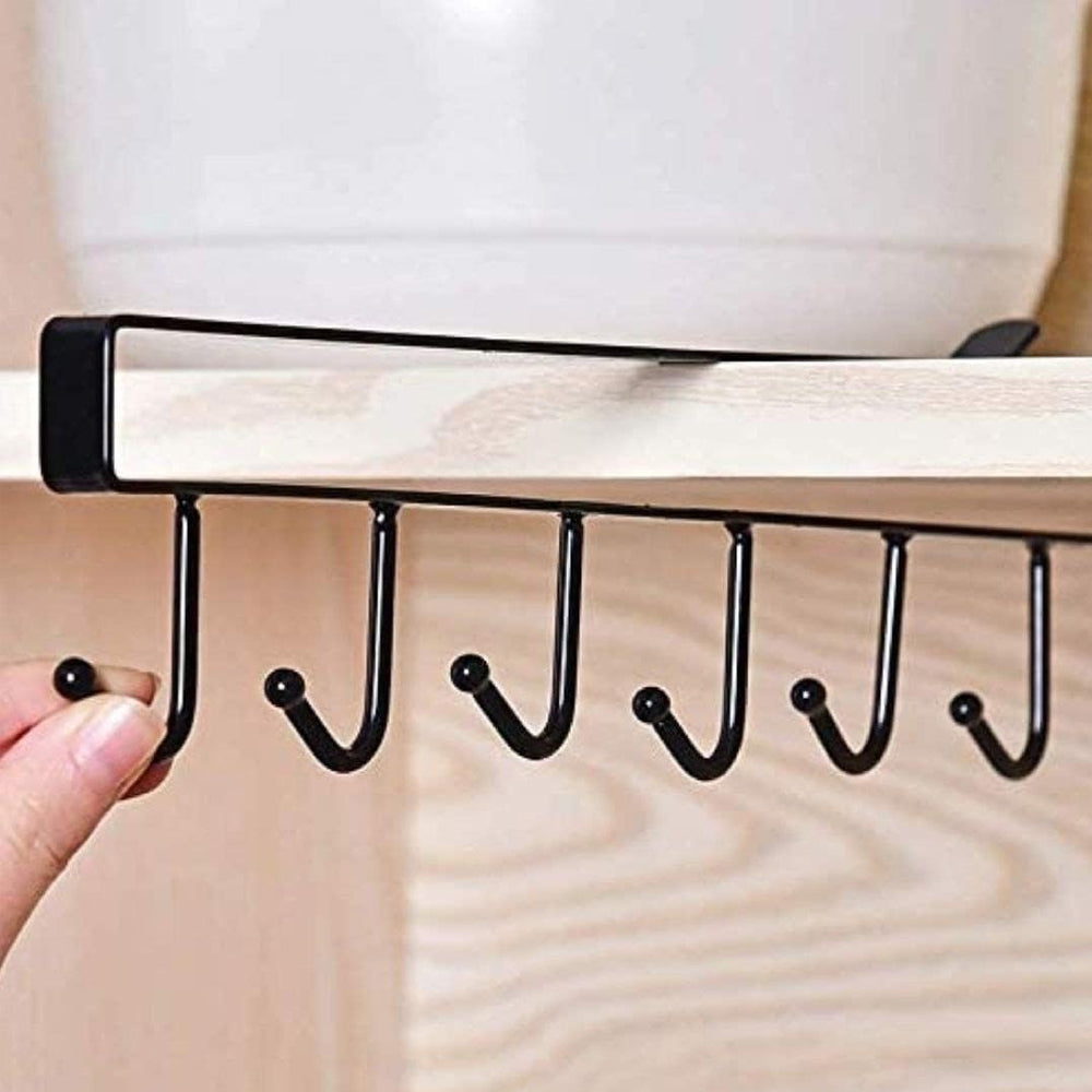 Hooks Hanger Kitchen Storage Rack-Black Bl