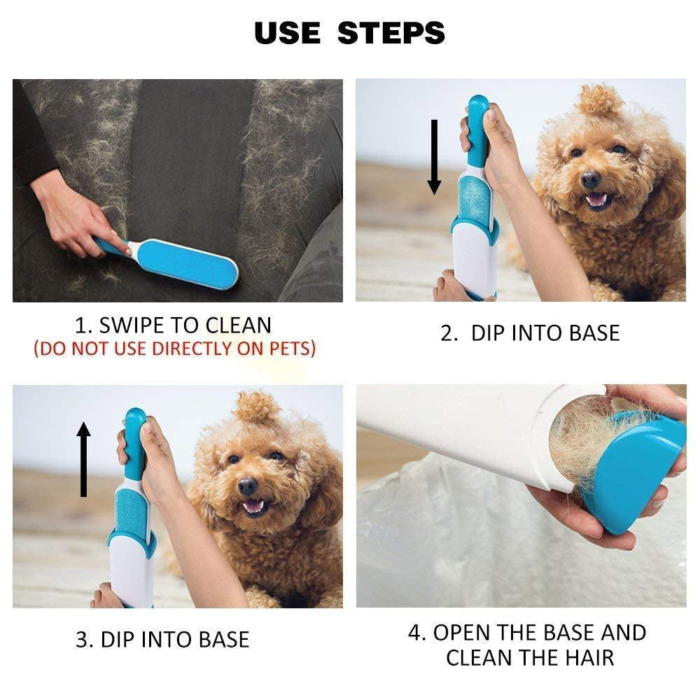 Pet Fur Remover Double Sided Cleaning Brush For Dogs And Cats, Soft Brush To Remove Your Pets Hair
