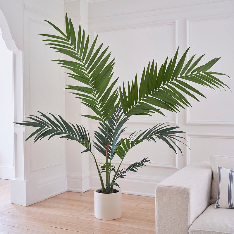 Artificial Palm Tree In White Pot
