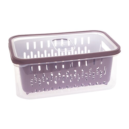 Box with plastic strainer