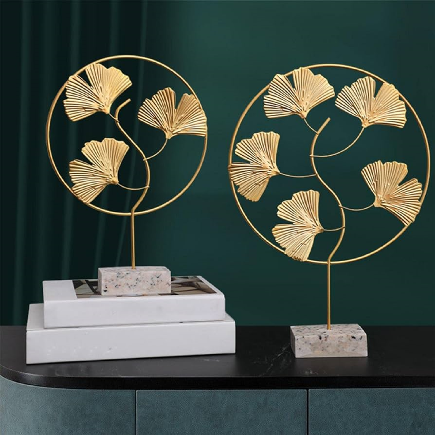 Leaves Shaped Ornament Set of 2