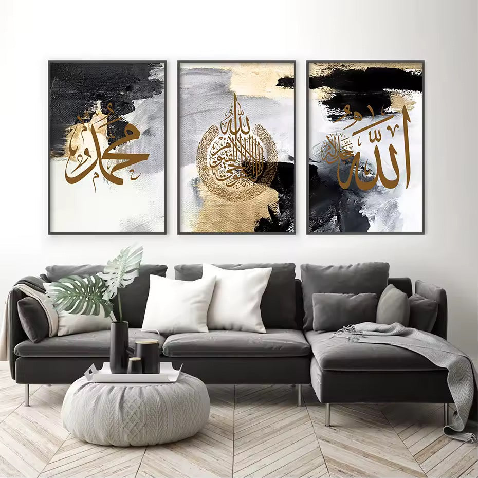 Islamic Painting set of 3 50x100