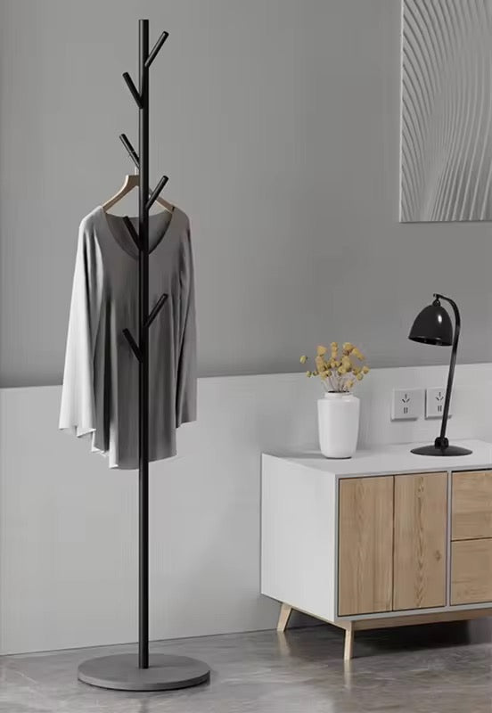 Iron and marble clothes rack