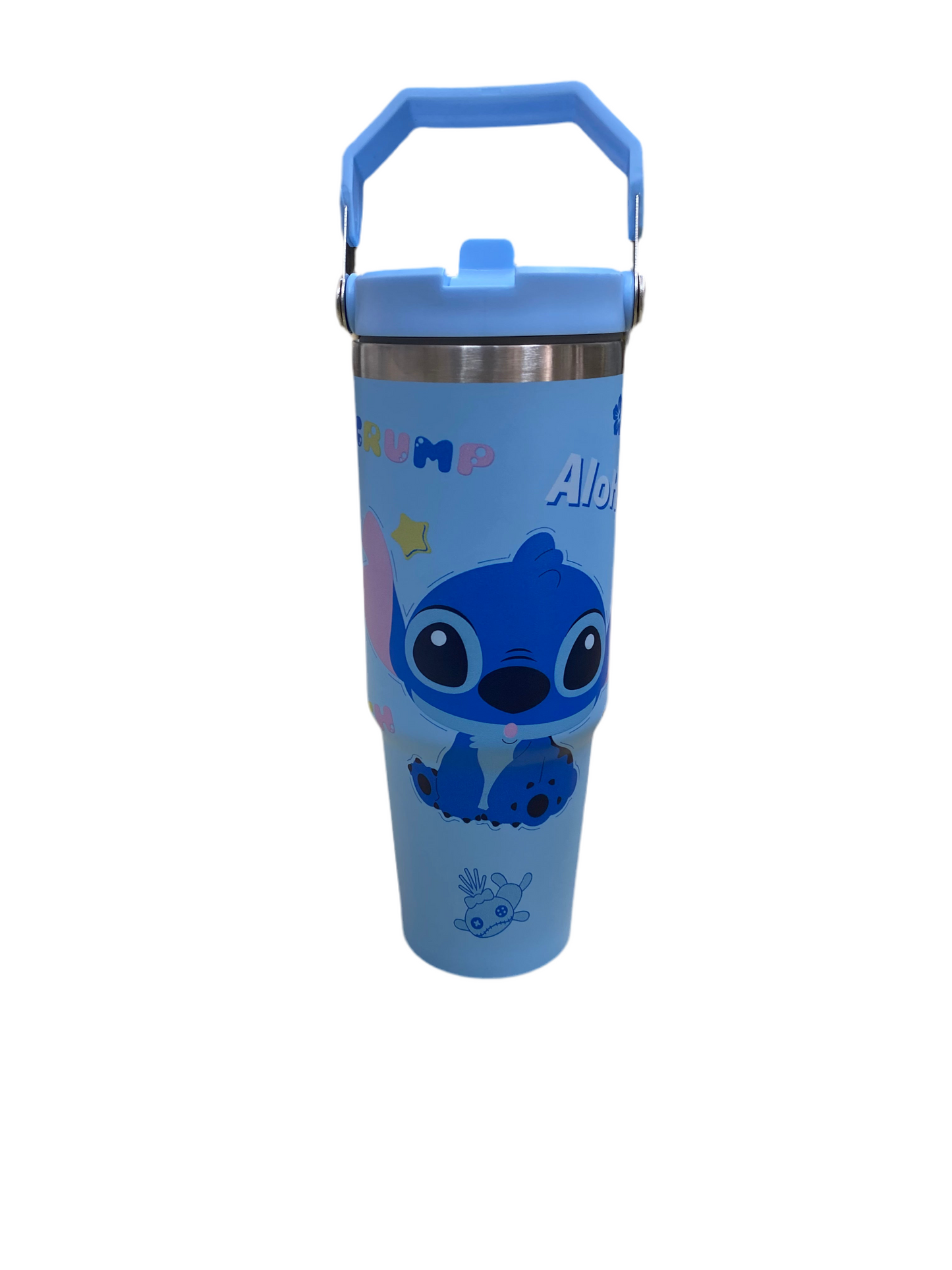 Stitch Stainless  Bottle 900 ML With Straw