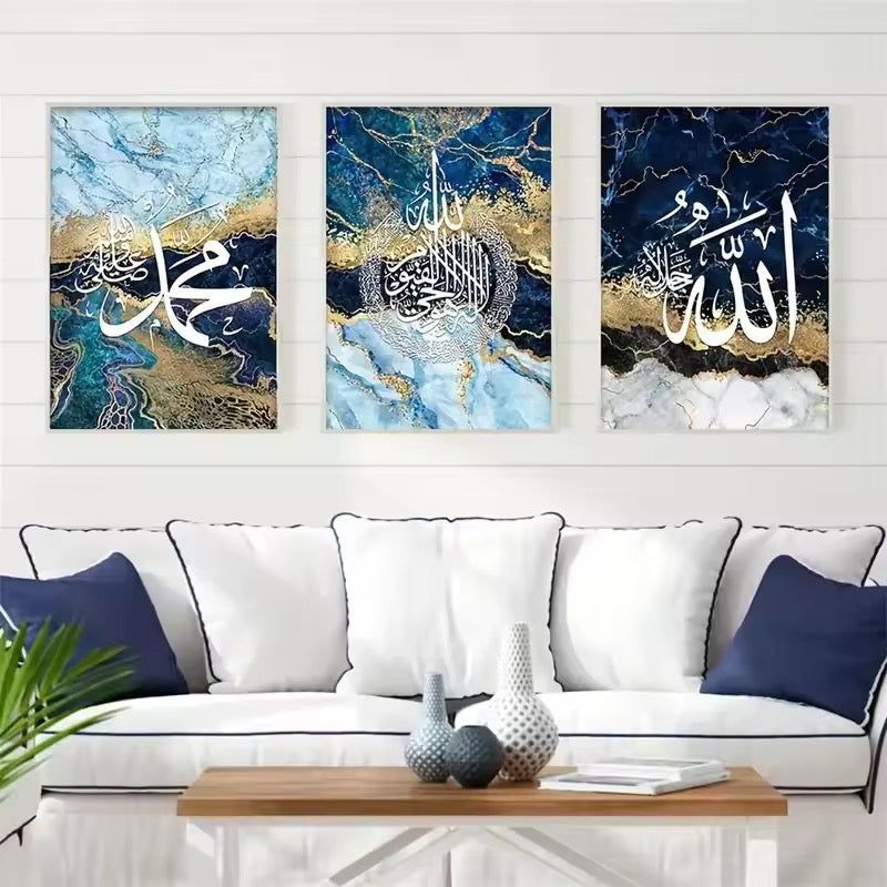 Islamic Painting set of 3 50x100