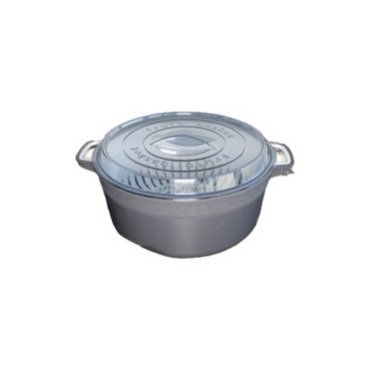 4-liter round lunch tray with strainer