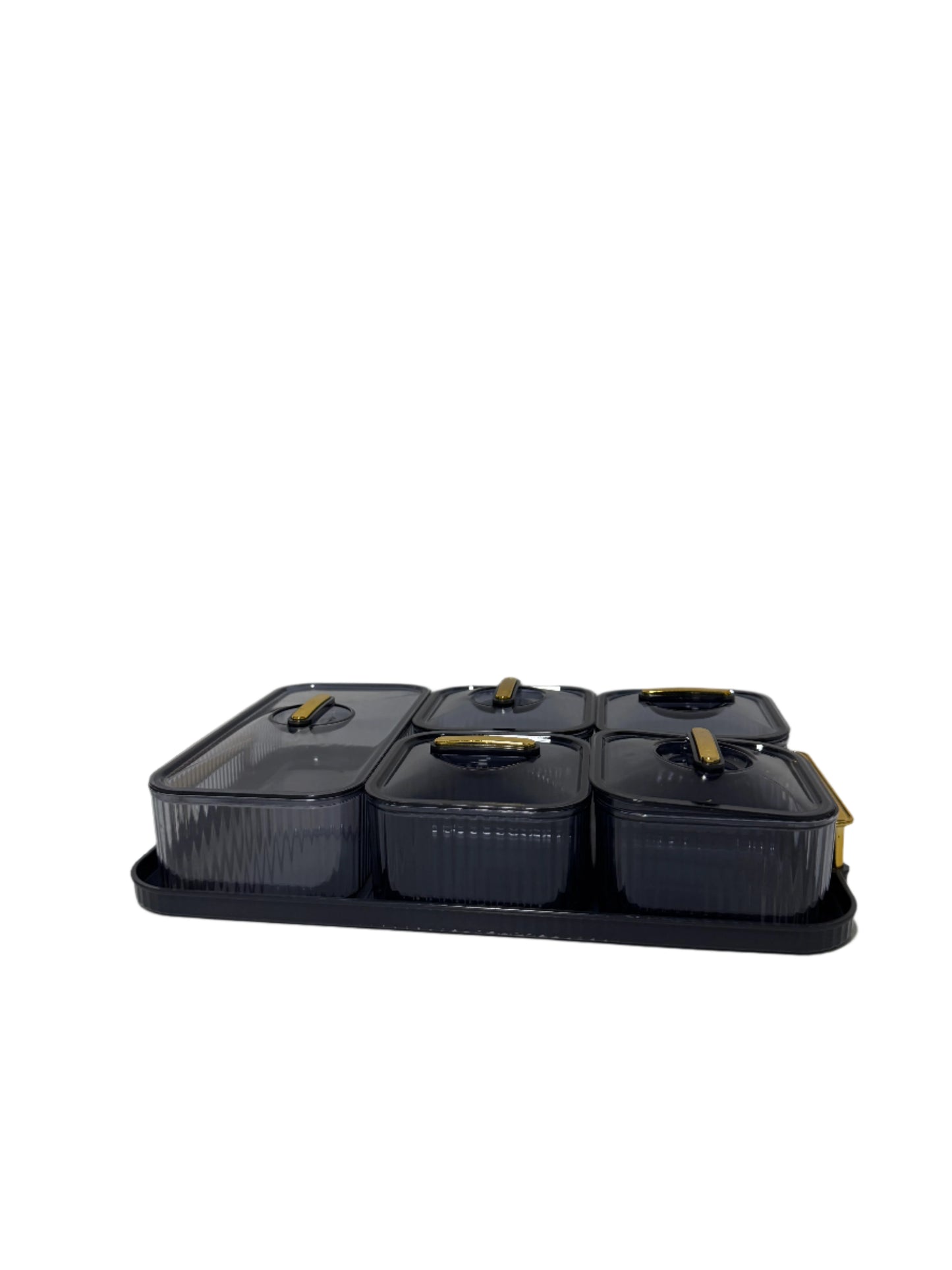 Serving set of 5 pieces + tray