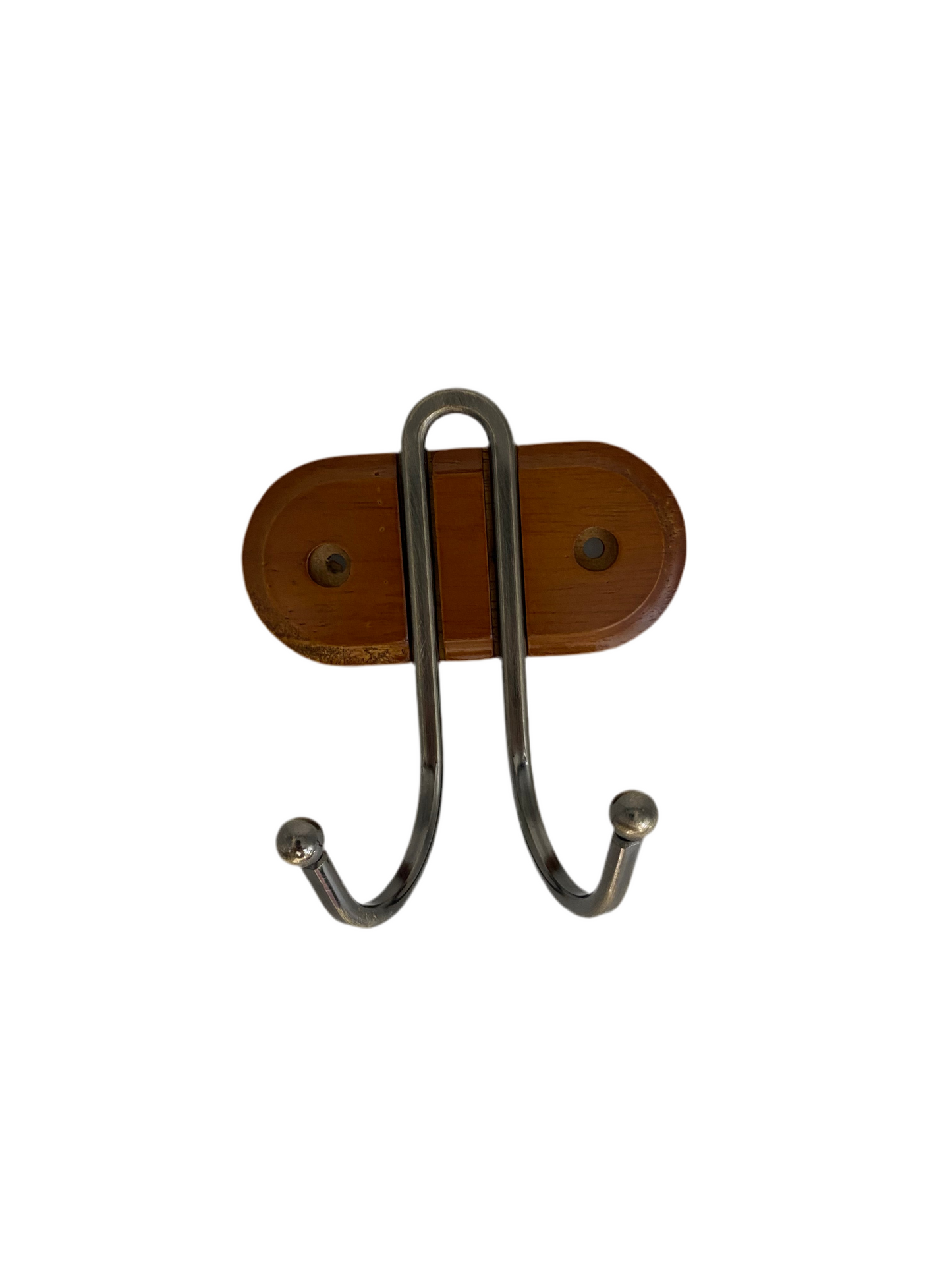Stainless Steel Dual Hooks With bamboo Stand
