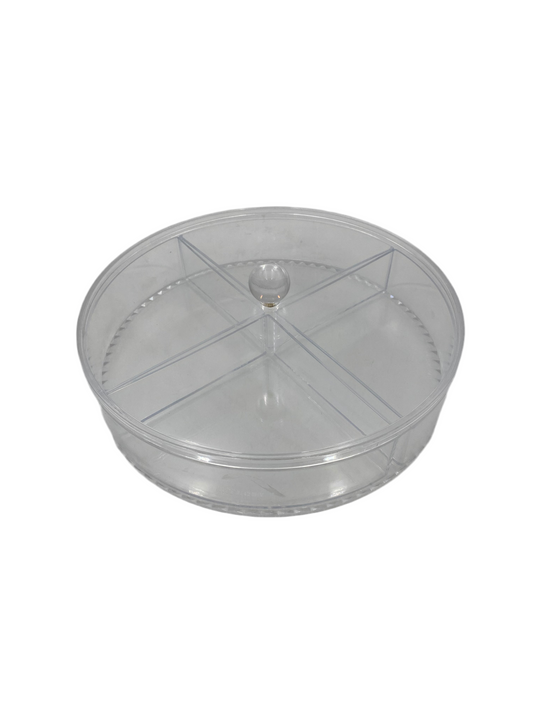 4 Compartments Round Transparent Acrylic  Candy Box