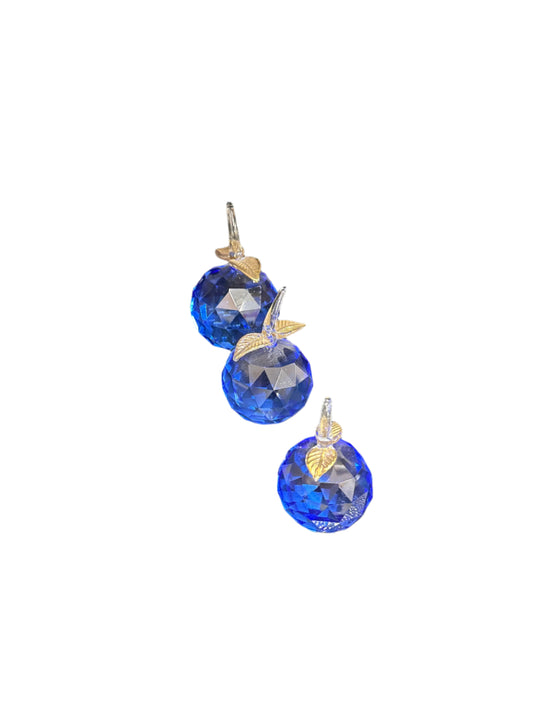 Set of 3 crystal apple decorations