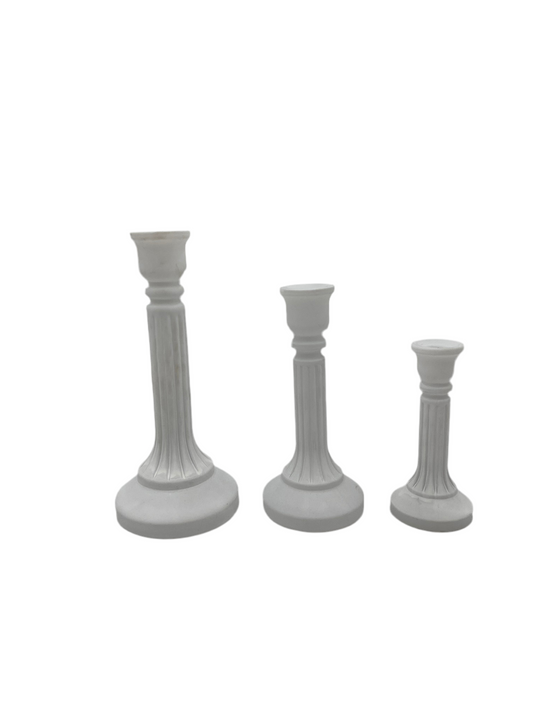 3 PCs Ceramic Candle Holder Set