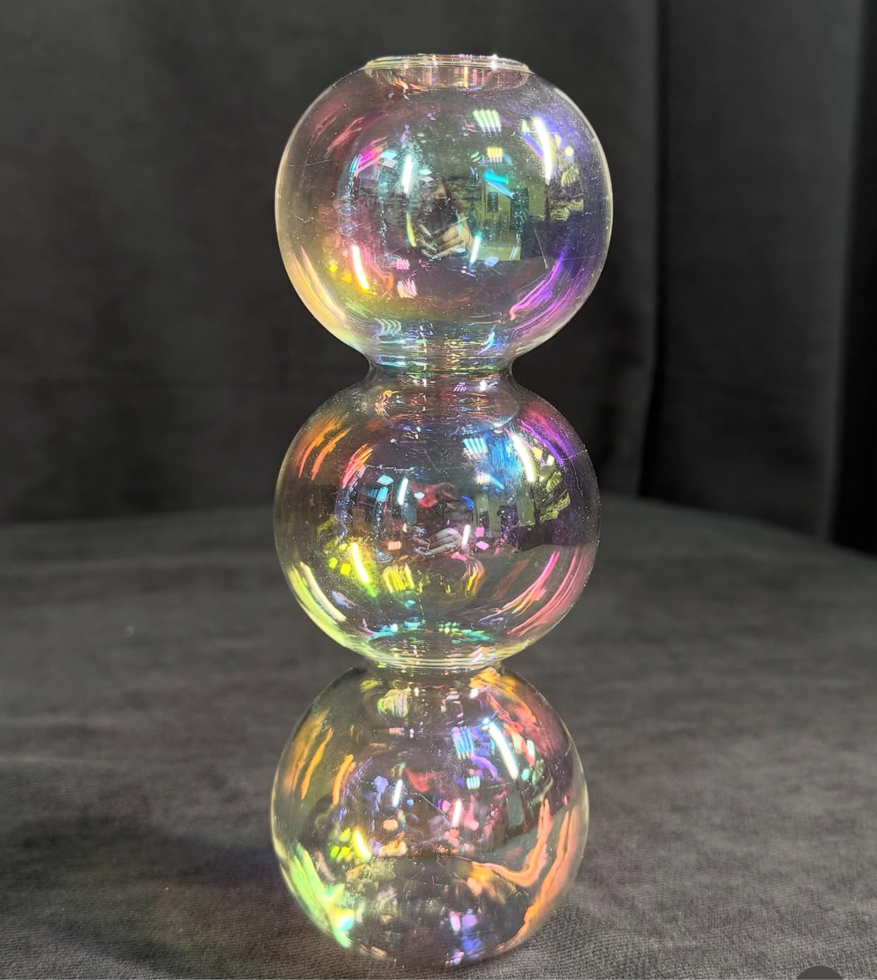Transparent  Glass Bubble Cup With Straw