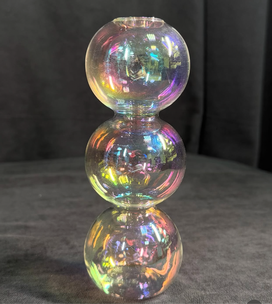 Transparent  Glass Bubble Cup With Straw