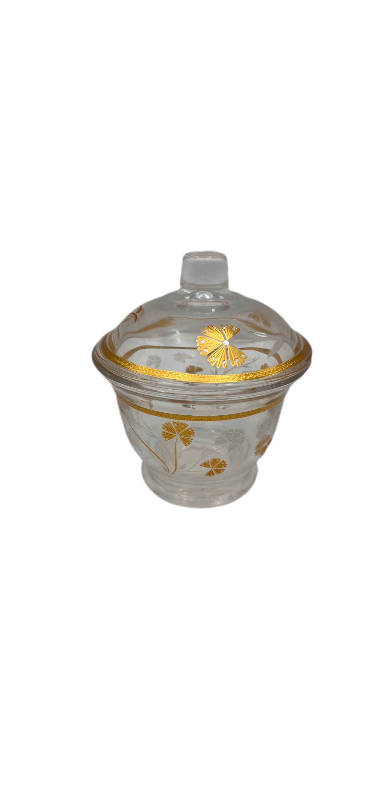 Phoenix, glass sugar pot