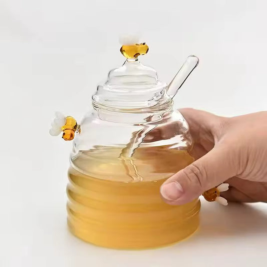 Glass Honey Jar