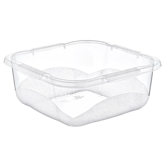 Transparent square basin