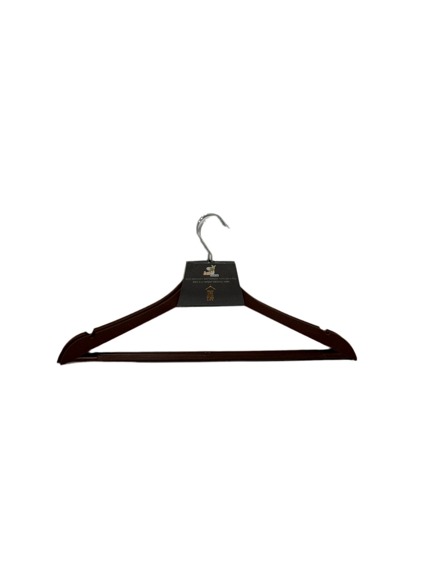 Set of 3 wooden hangers