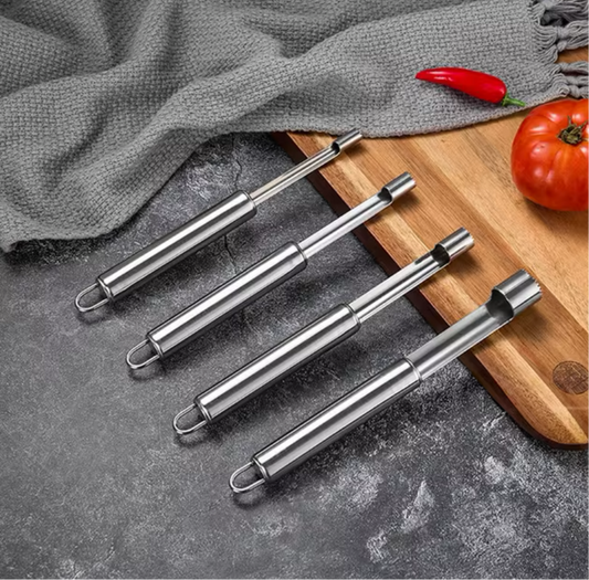 4 PCs Stainless Steel Fruit  & Vegetable Corer