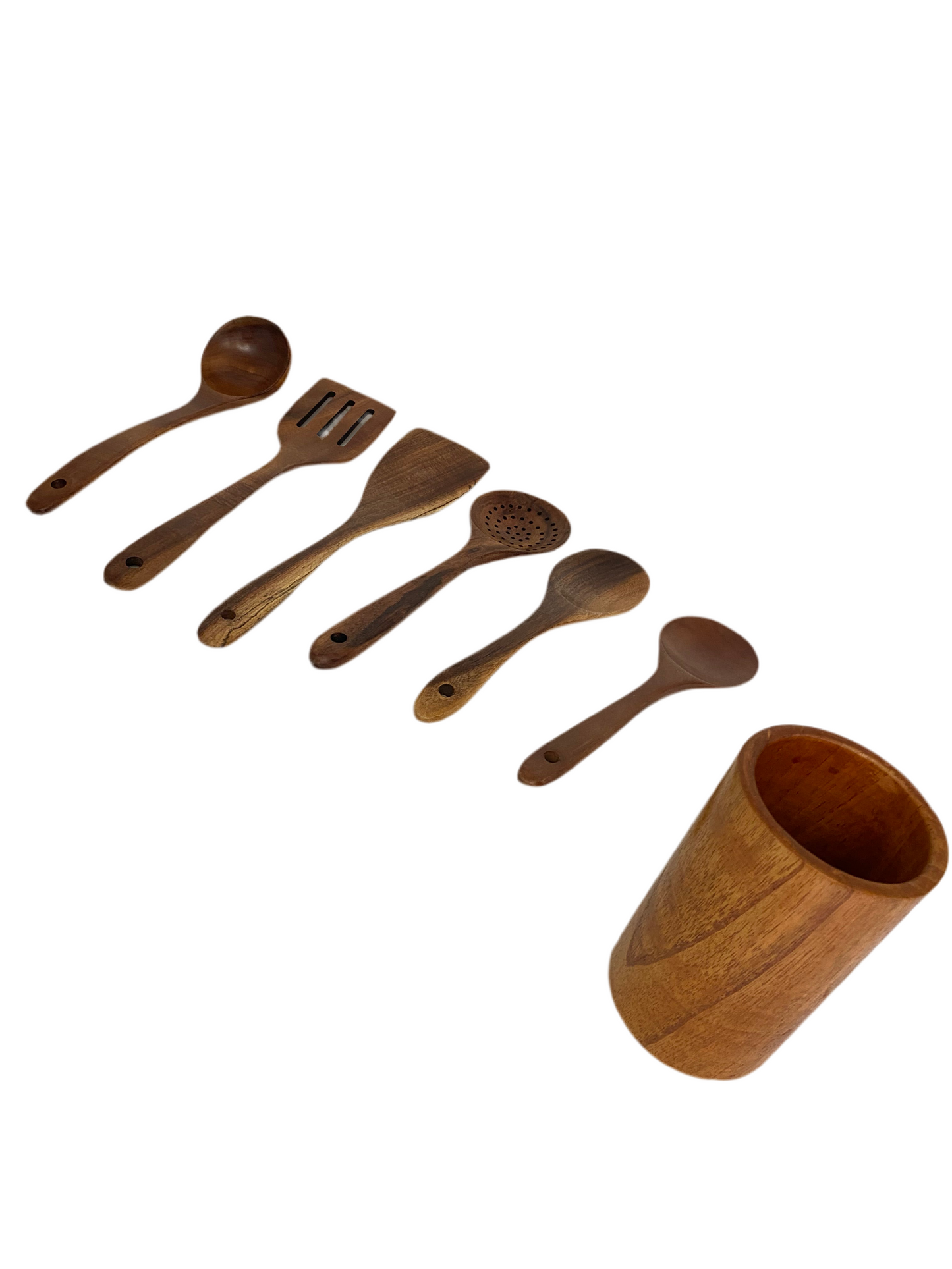 Wooden Kitchen Utensils - Set Of 7 Pcs