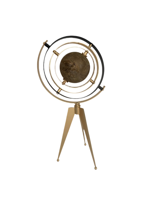 Golden Metal Rotating Globe