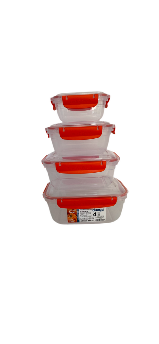 Dunya, Master Silicone Seal Rectangular Storage Container Set
