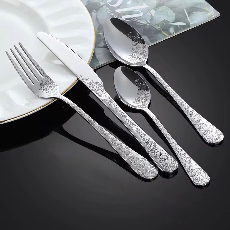 24 pcs Cutlery Set in a gold box