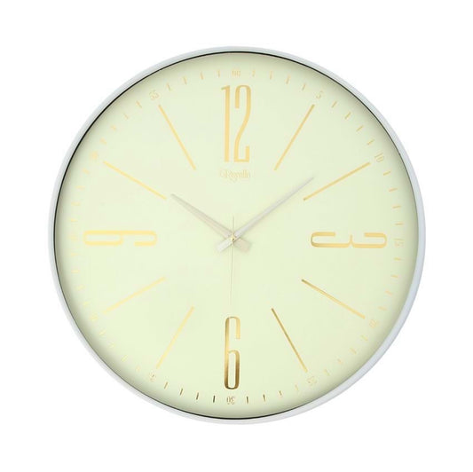 Beige and gold wall clock 50cm