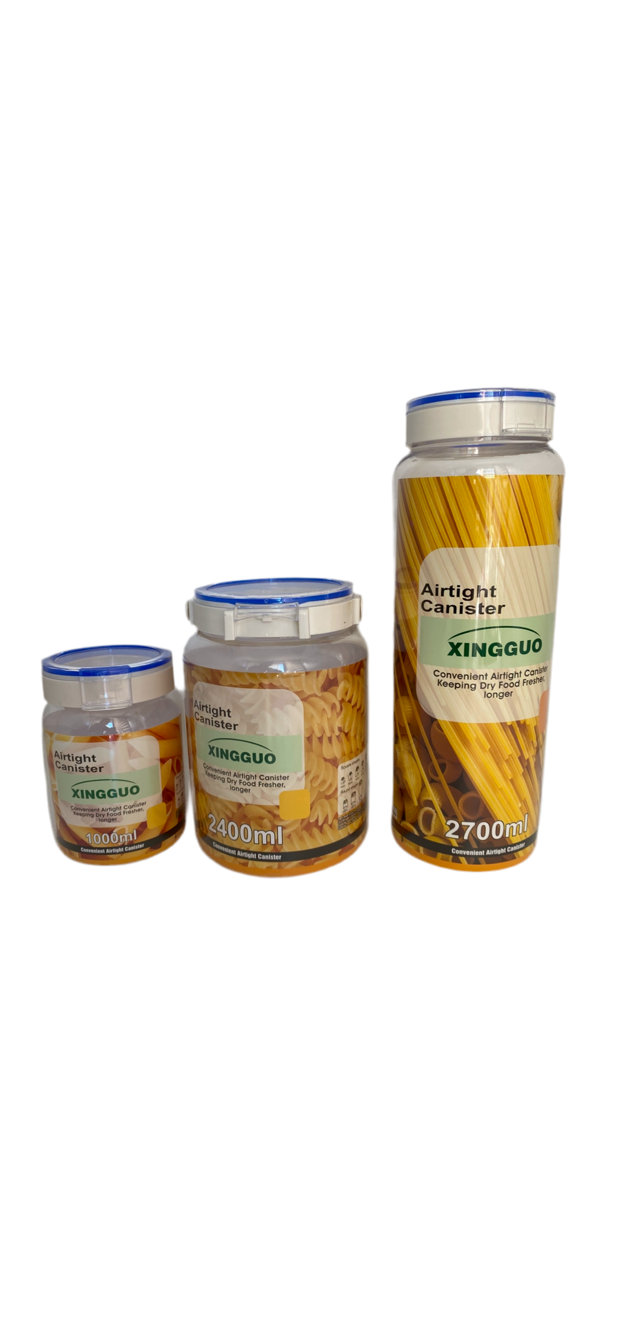Transparent Plastic Round Airtight Canister