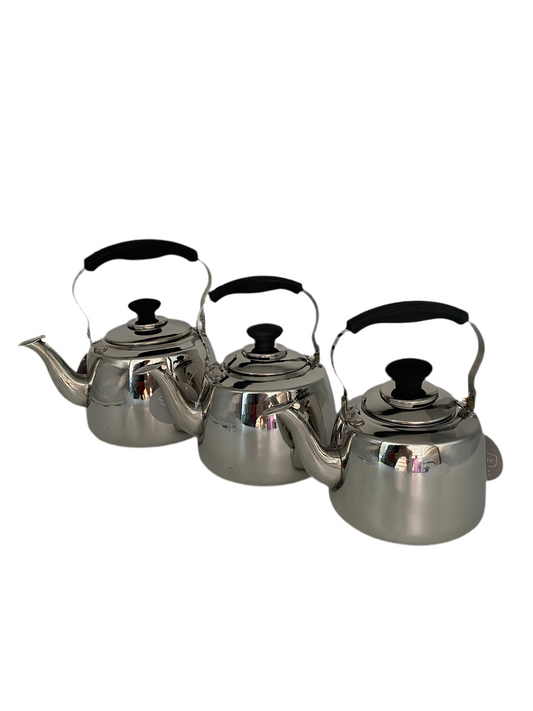 Phoenix, Set 3 Pcs Whistling Stainless Steel Tea Kettle -Black