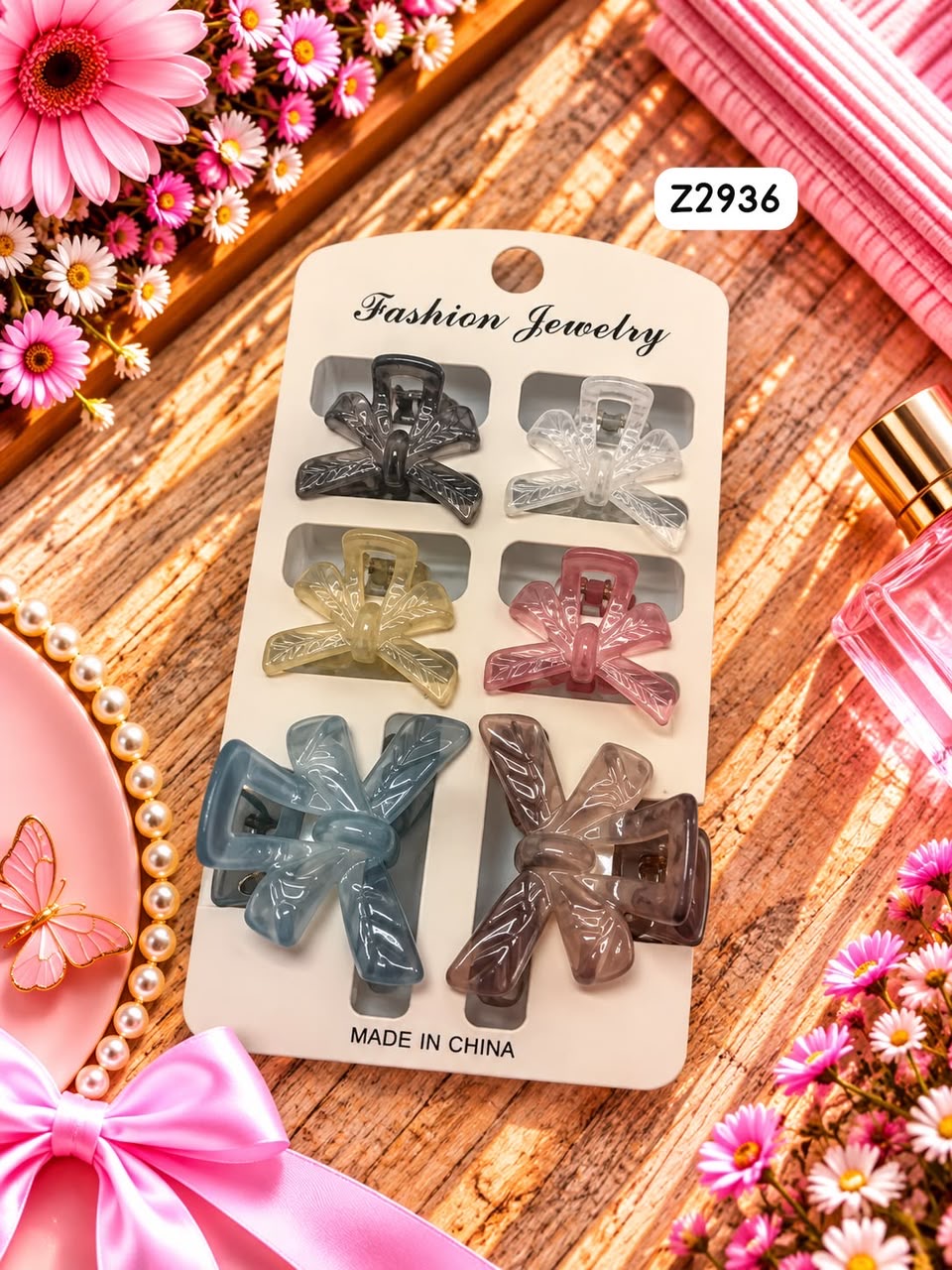 6 Pcs Mini Hair Clips Set - Multicolor