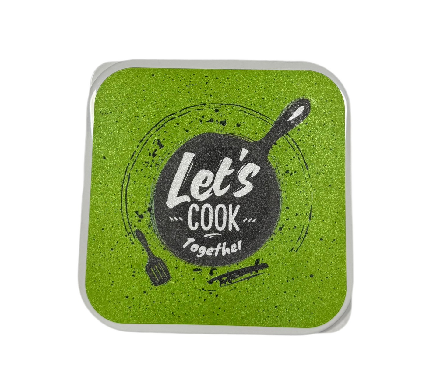 Set of 4 square transparent containers