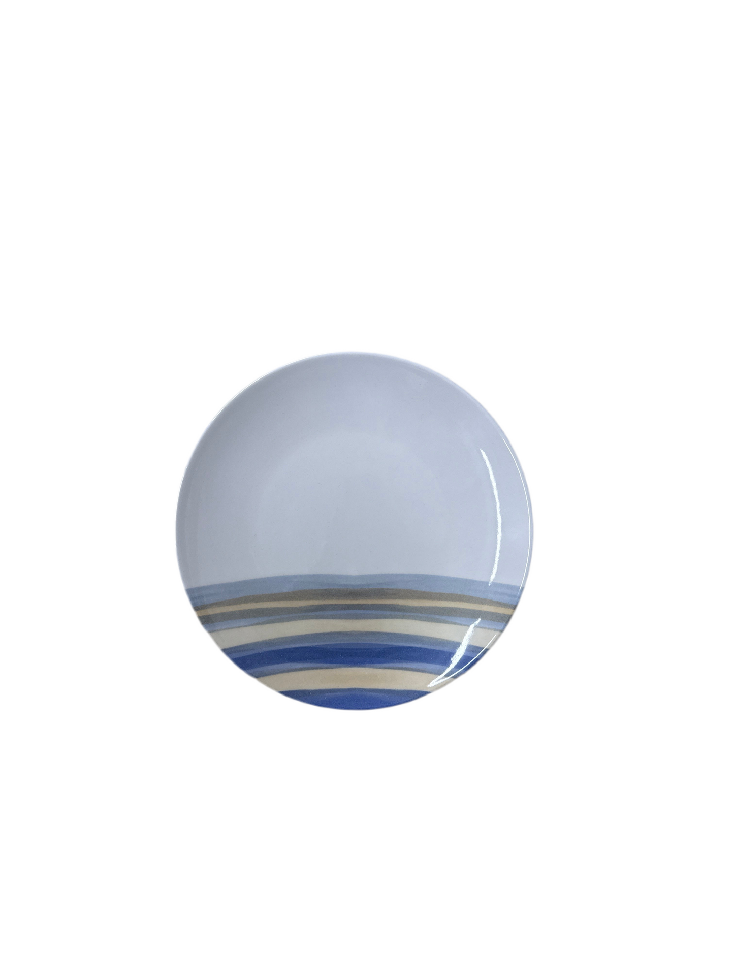 Flat White and Blue Small Plate 20cm