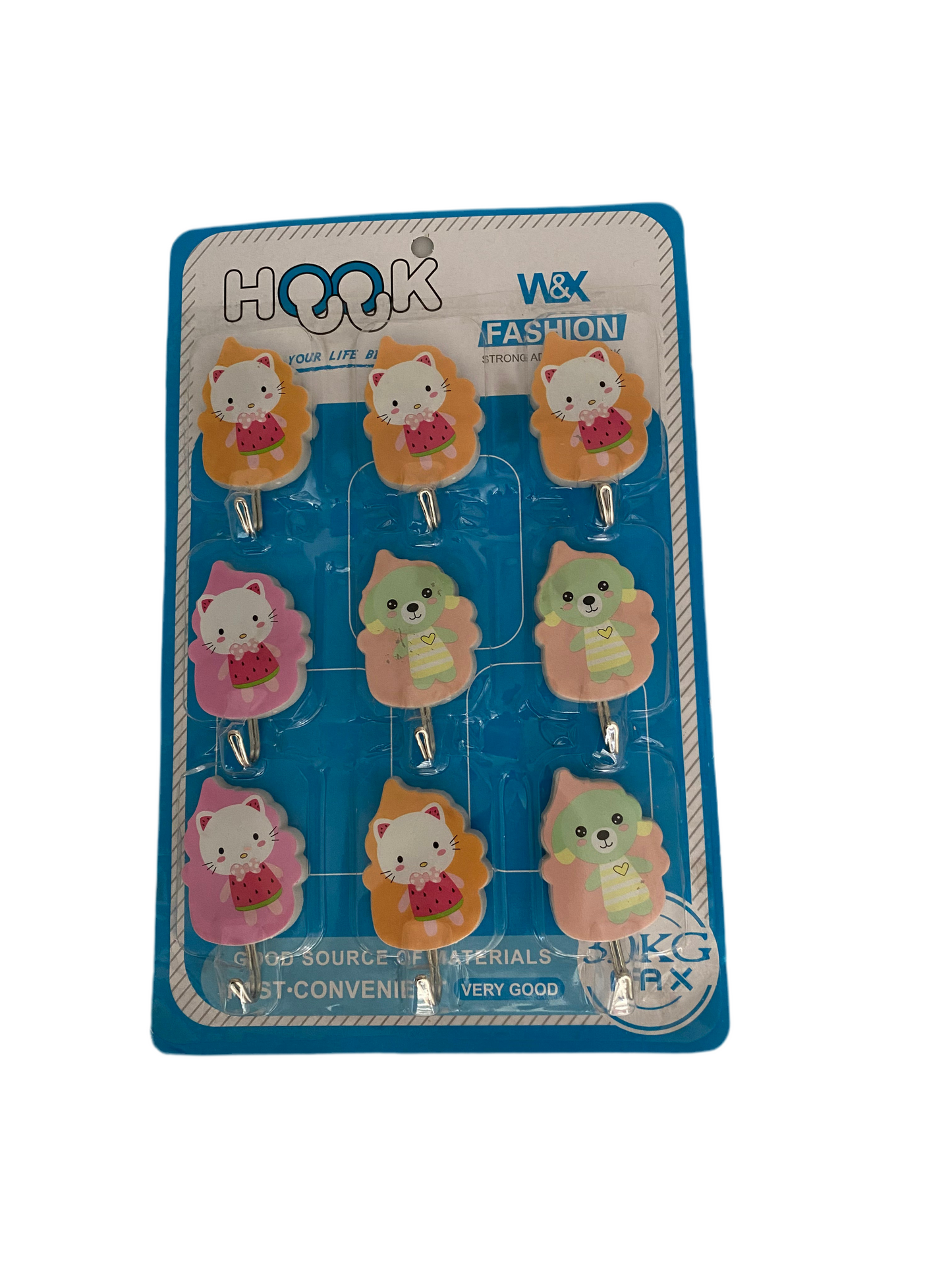 Set 9 Pcs Adhesive Hooks