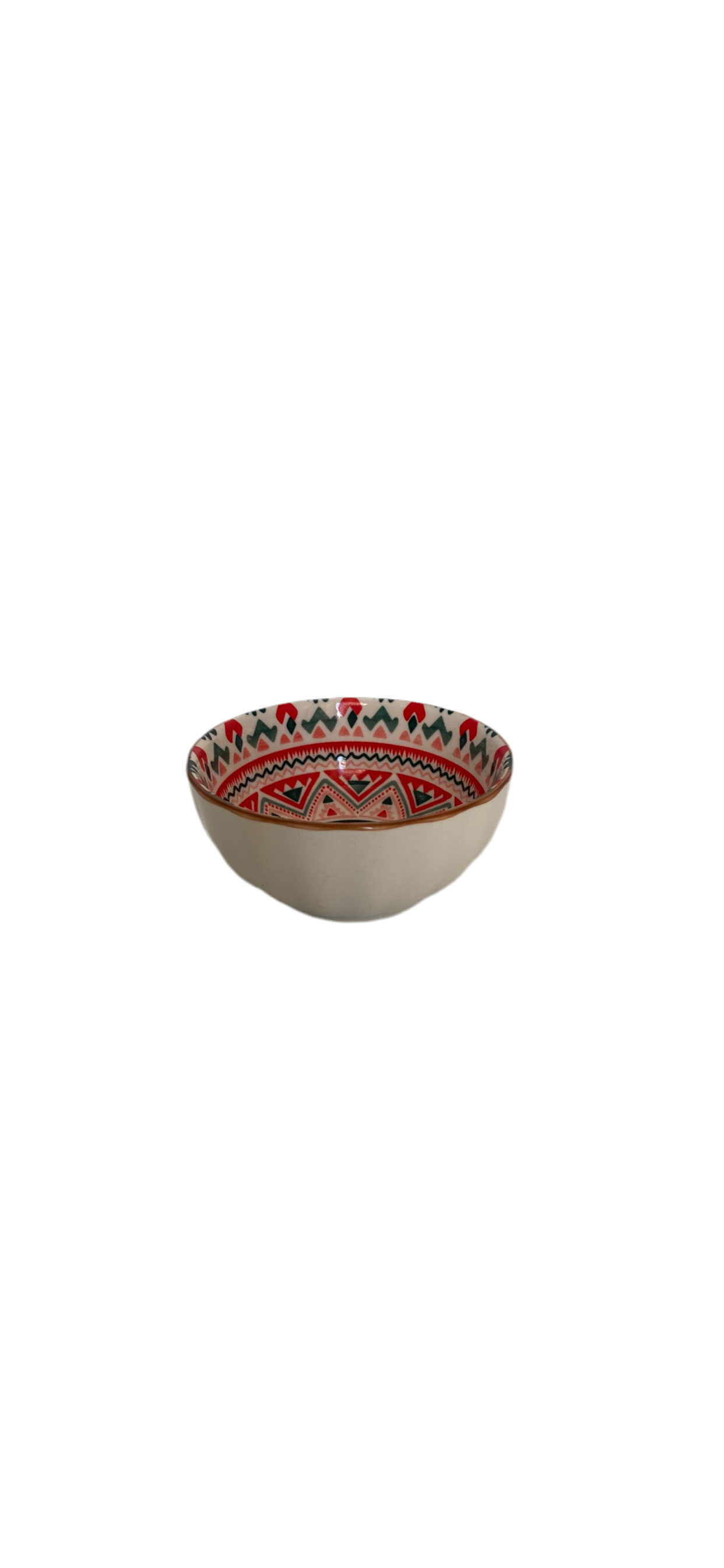 Set of 6 pcs rounded colored porcelain bowl