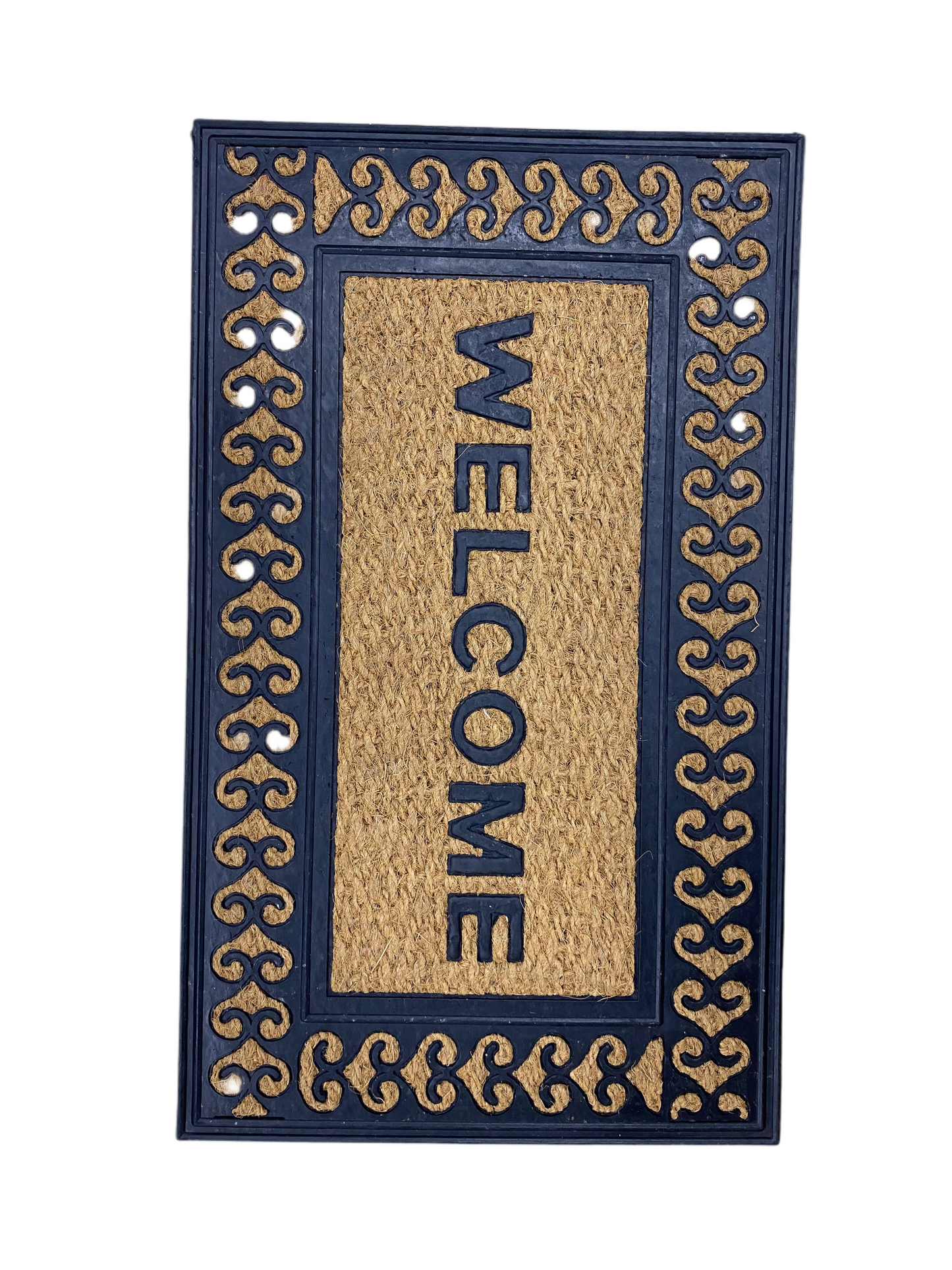 Decorative Coir & Rubber Doormat