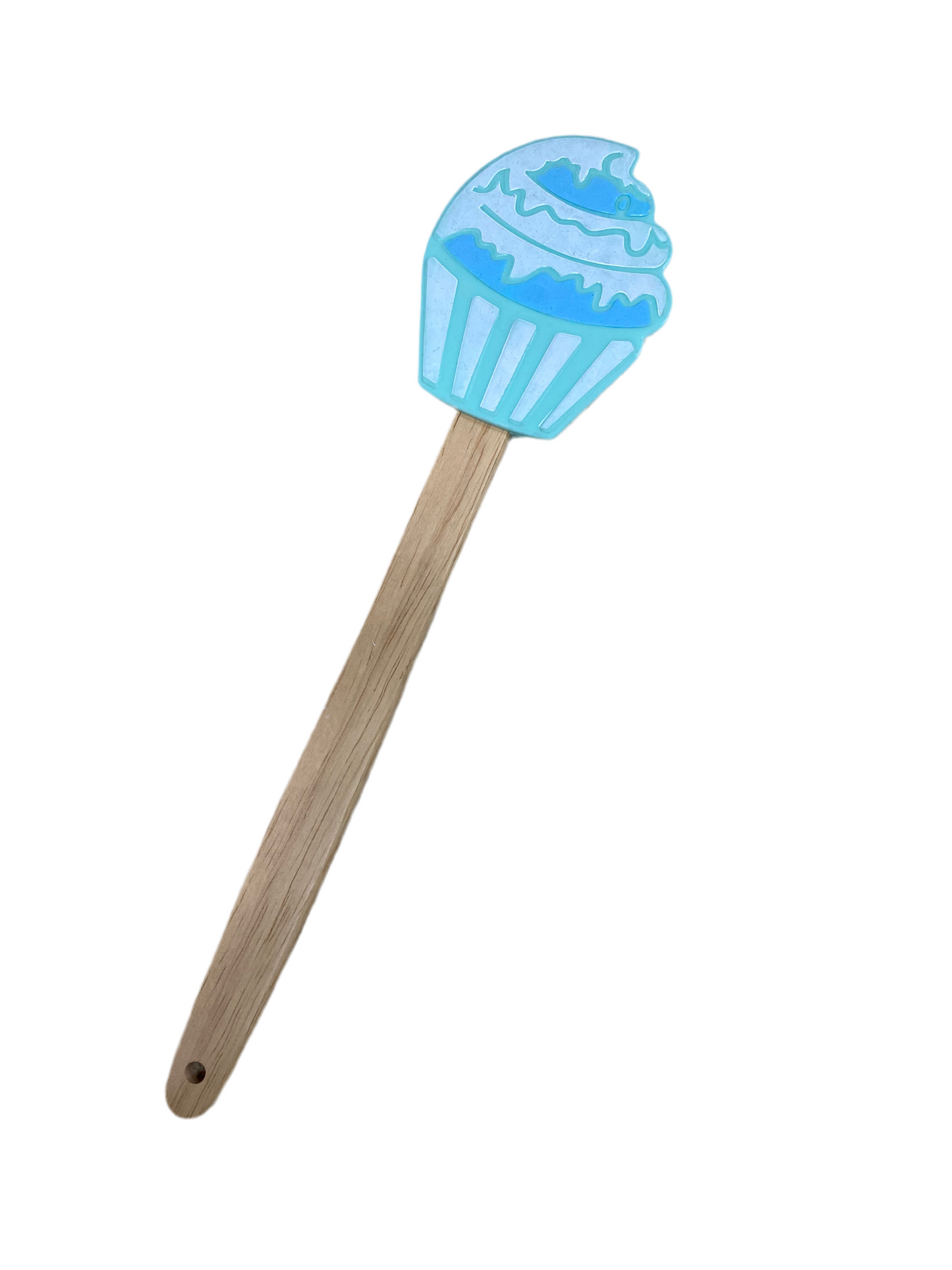 Silicone Culinary Spatula, Bamboo, Cupcake
