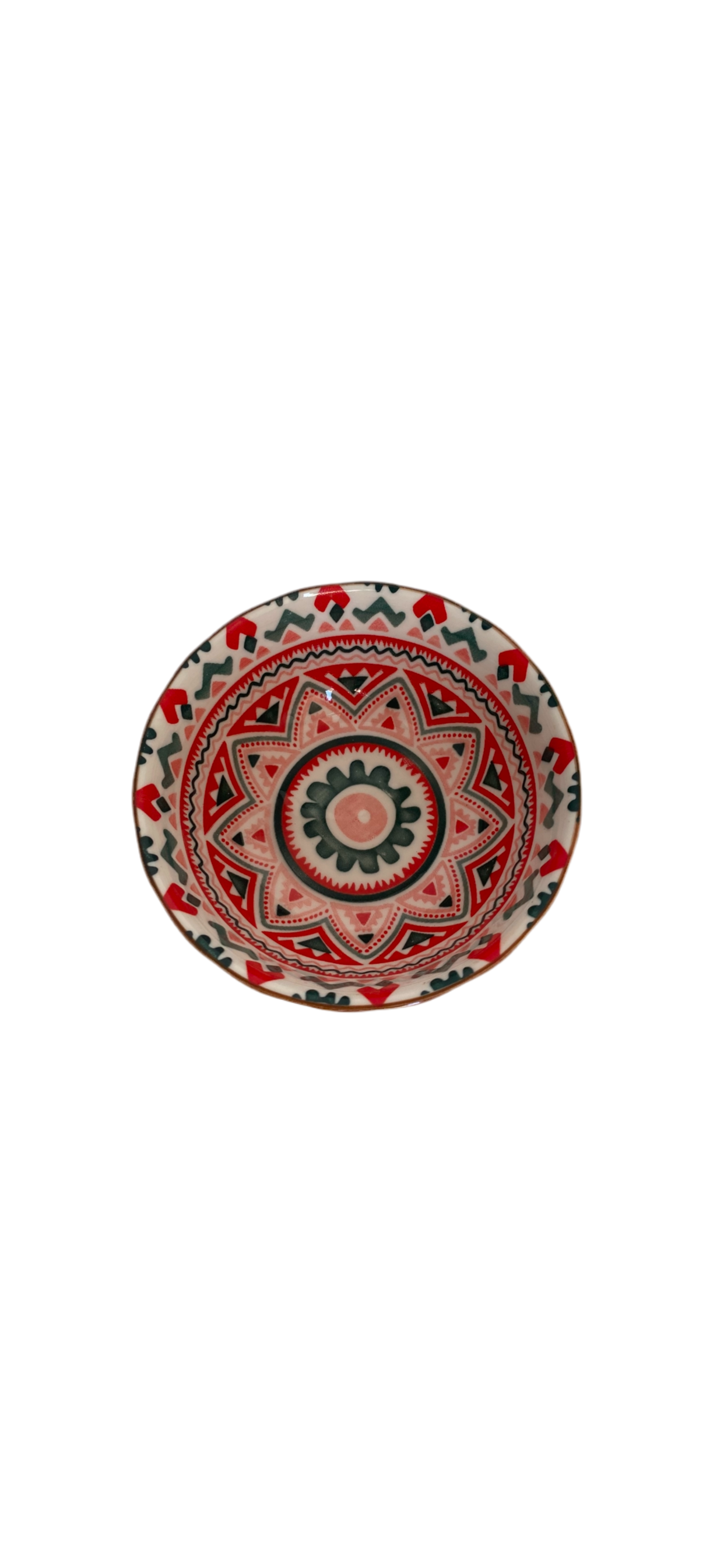 Set of 6 pcs rounded colored porcelain bowl