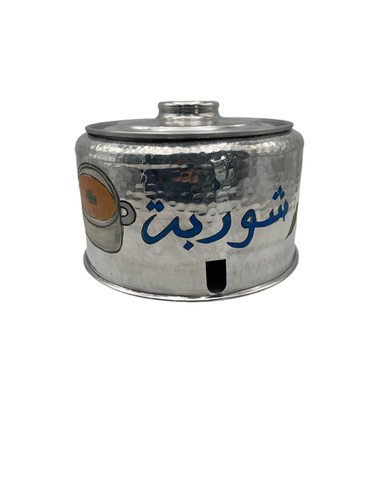 Aluminium soup bowl with lid