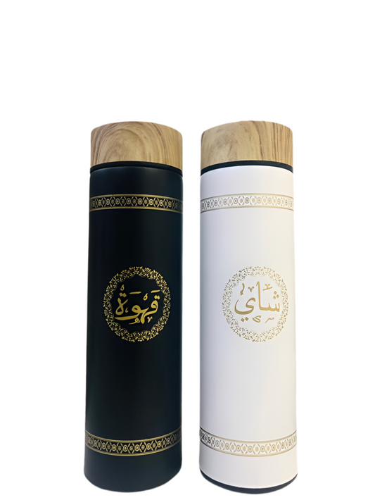 2 PCs Stainless Steel Vacuum Flask Set