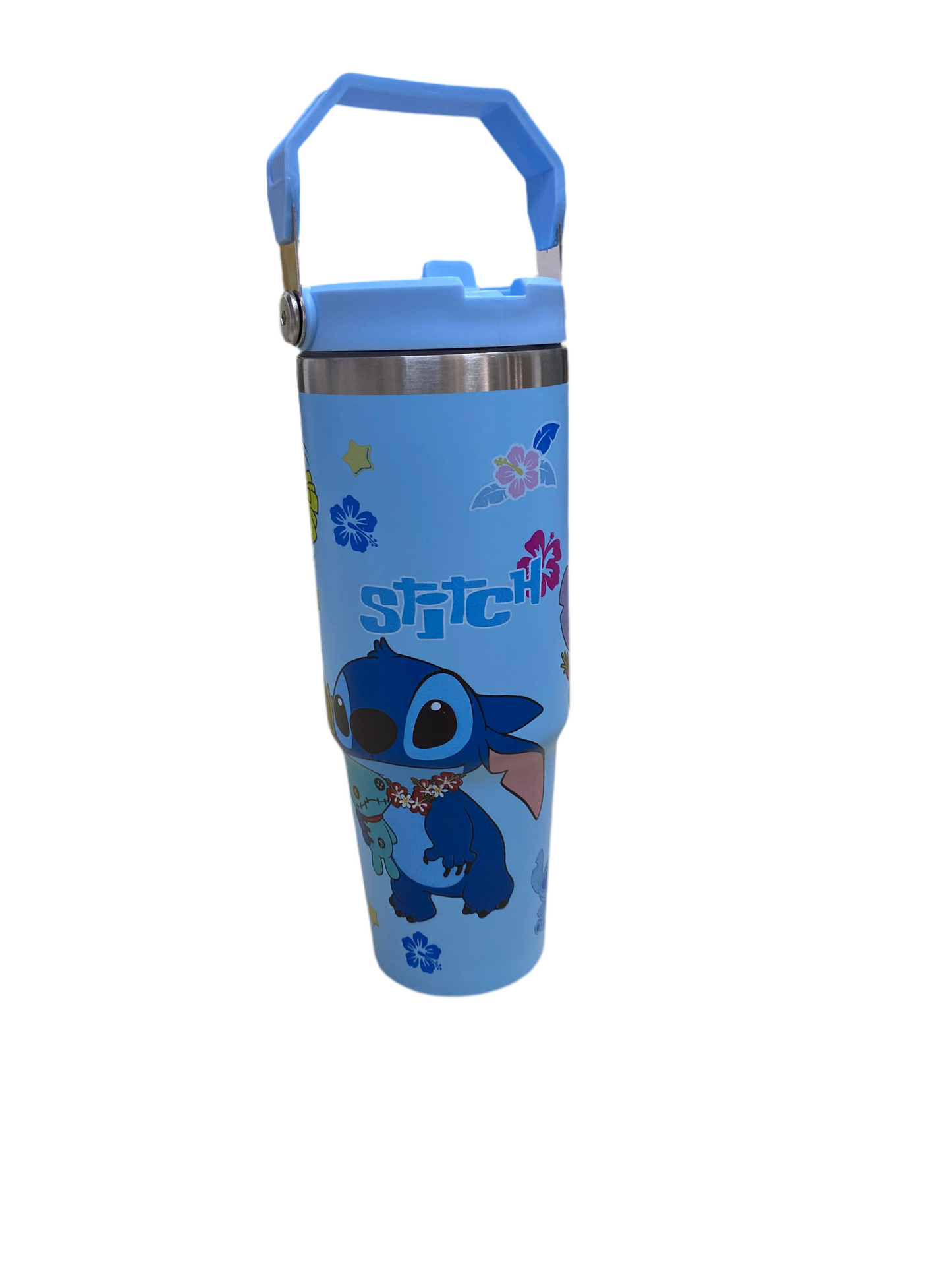 Stitch Stainless  Bottle 900 ML With Straw