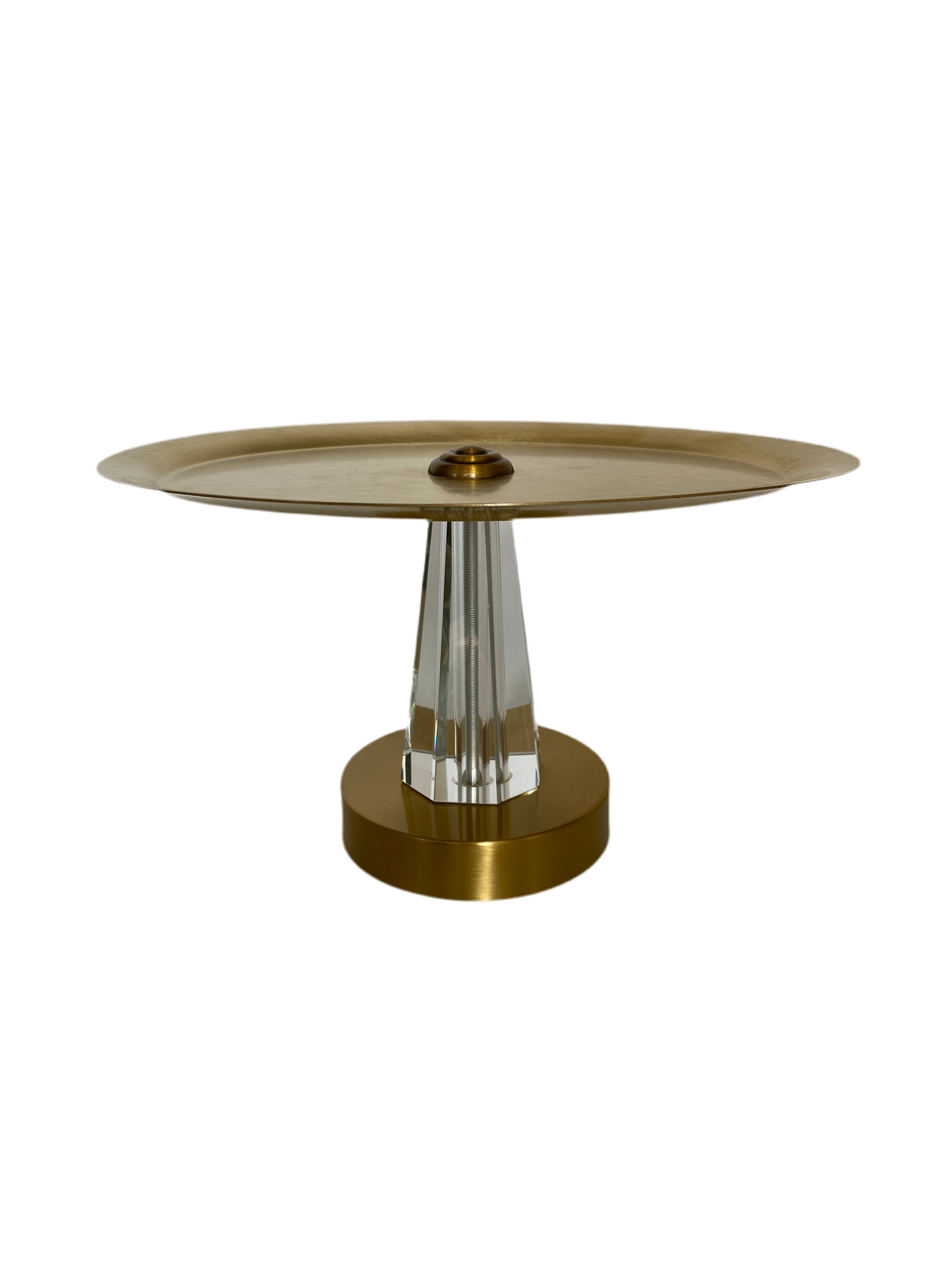 Gold oval flat plate W/Base
