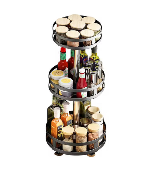 3 tier rotatable spice rack