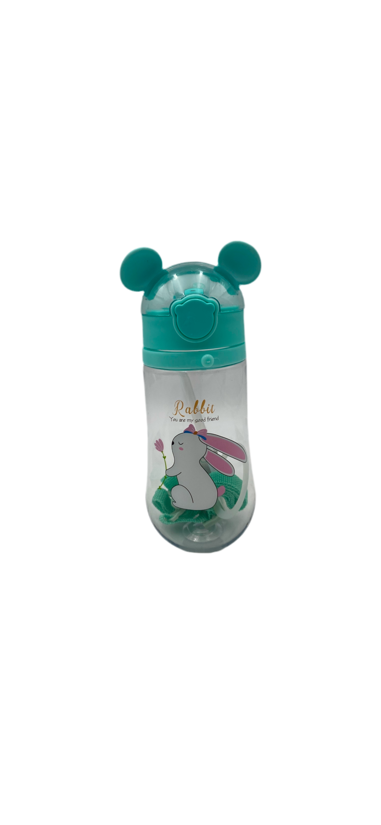 450 mL kids plastic water bottle with straw